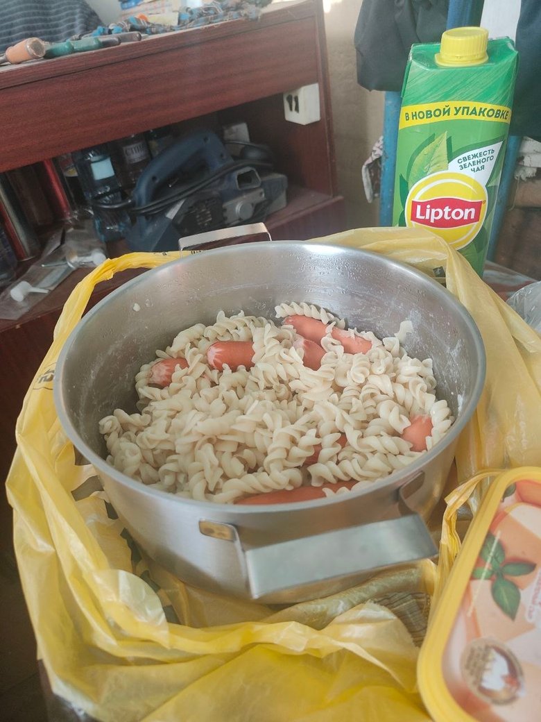 Макароны с сосисками